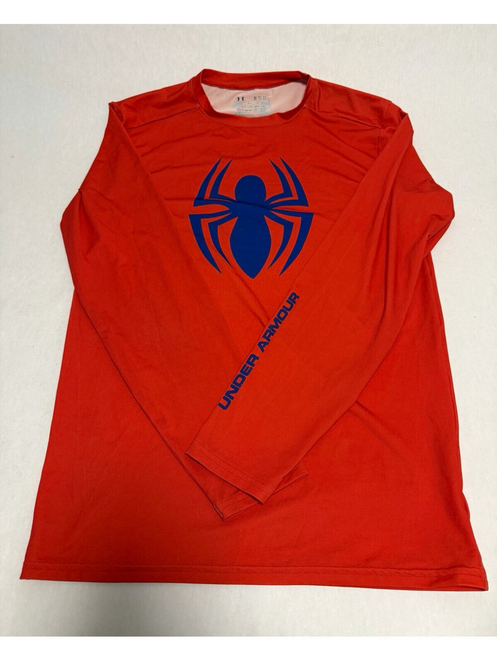 Under Armour Spider Man HeatGear Compression Shirt Mens XL Red Long Sleeve